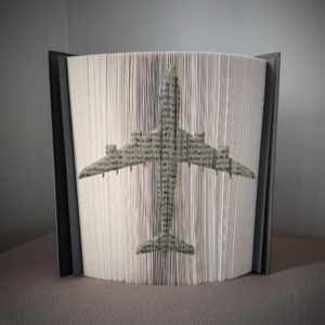 airplane book folding pattern preview - Cut & Fold