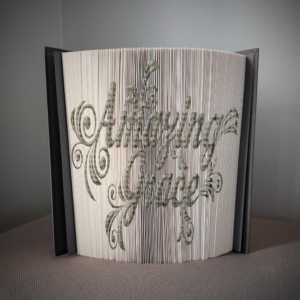 amazing grace script book folding pattern preview - Cut & Fold