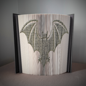animal bat book folding pattern preview - Cut & Fold