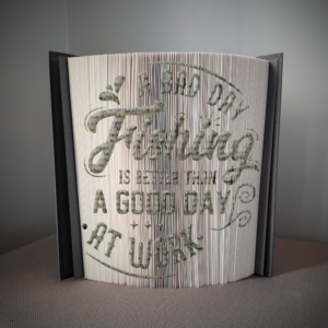 bad day fishing book folding pattern preview - Cut & Fold