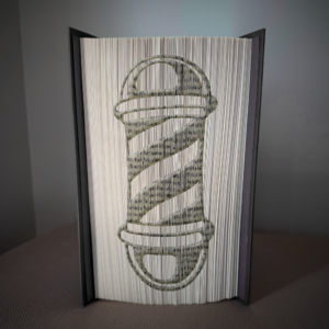 barber pole book folding pattern preview - Cut & Fold