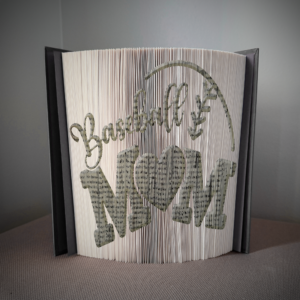 baseball mom book folding pattern preview - Cut & Fold