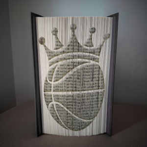 basketball crown book folding pattern preview - Cut & Fold