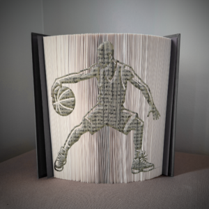 basketball dribble book folding pattern preview - Cut & Fold