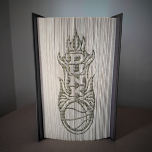 basketball dunk book folding pattern preview - Cut & Fold