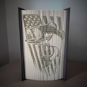 bass flag book folding pattern preview - Cut & Fold