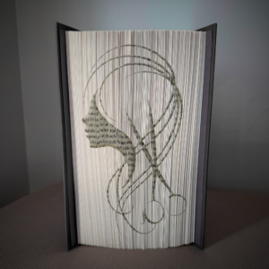 beauty salon cutting hair face book folding pattern preview - Cut & Fold