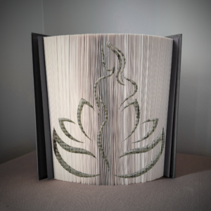beauty salon lotus woman book folding pattern preview - Cut & Fold