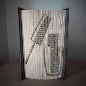 beauty salon nail polish book folding pattern preview - Cut & Fold