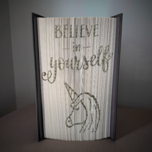 believe in yourself book folding pattern preview - Cut & Fold