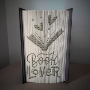 book lover book folding pattern preview - Cut & Fold