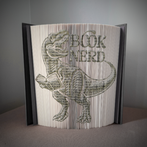 book nerd dino book folding pattern preview - Cut & Fold