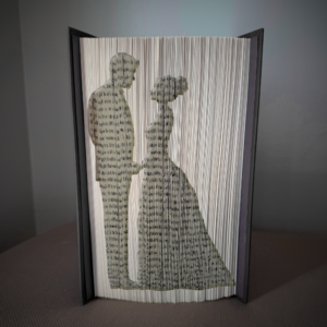 bride groom book folding pattern preview - Cut & Fold