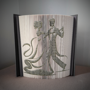 bride groom dance book folding pattern preview - Cut & Fold