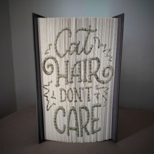 cat hair dont care book folding pattern preview - Cut & Fold