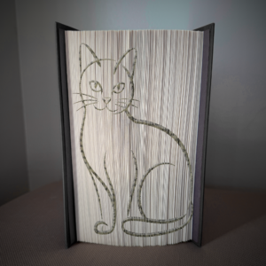 cat v8 book folding pattern preview - Cut & Fold