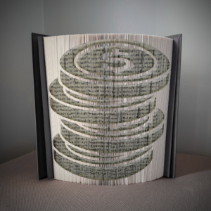 coin stack book folding pattern preview - Cut & Fold