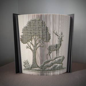 deer scenery book folding pattern preview - Cut & Fold