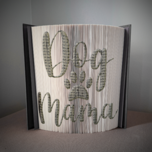 dog mama book folding pattern preview - Cut & Fold