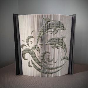 dolphins book folding pattern preview - Cut & Fold