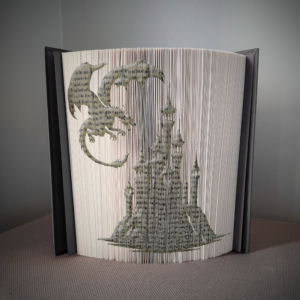 dragon castle book folding pattern preview - Cut & Fold