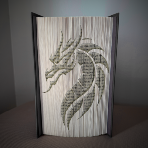 dragon head book folding pattern preview - Cut & Fold