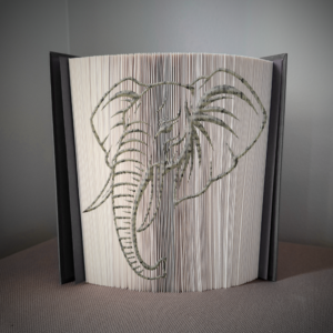 elephant face book folding pattern preview - Cut & Fold