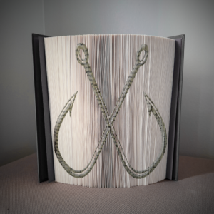 fishing hooks book folding pattern preview - Cut & Fold