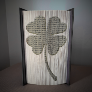 four leaf clover book folding pattern preview - Cut & Fold