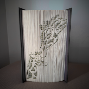 giraffe mom and baby book folding pattern preview - Cut & Fold
