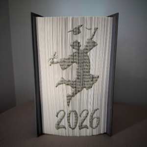 grad celebrating book folding pattern preview - Cut & Fold