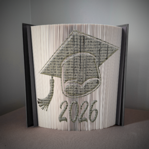 grad hat book folding pattern preview - Cut & Fold