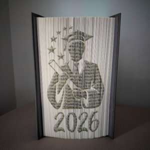 grad man book folding pattern preview - Cut & Fold