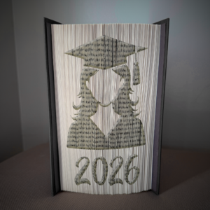 grad woman book folding pattern preview - Cut & Fold