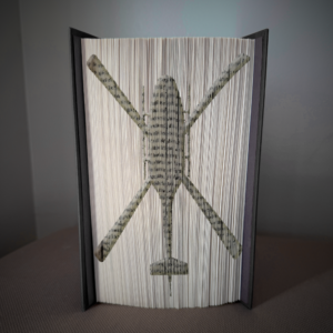 helicopter book folding pattern preview - Cut & Fold
