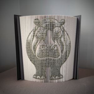 hippo book folding pattern preview - Cut & Fold
