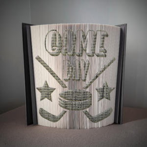 hockey game day book folding pattern preview - Cut & Fold