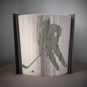 hockey player v3 book folding pattern preview - Cut & Fold