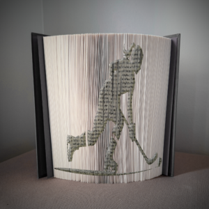 hockey player v4 book folding pattern preview - Cut & Fold