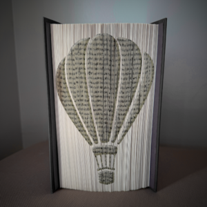 hot air balloon book folding pattern preview - Cut & Fold
