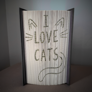 i love cats book folding pattern preview - Cut & Fold