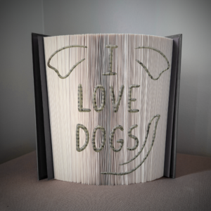 i love dogs book folding pattern preview - Cut & Fold