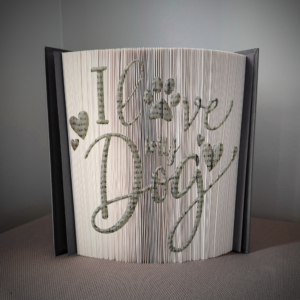 i love my dogs book folding pattern preview - Cut & Fold