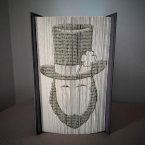 leprechaun head book folding pattern preview - Cut & Fold