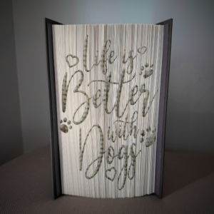 life is better with dogs book folding pattern preview - Cut & Fold