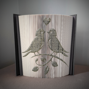 love birds book folding pattern preview - Cut & Fold