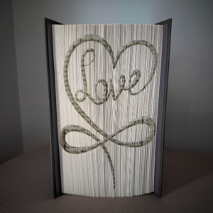 love heart book folding pattern preview - Cut & Fold