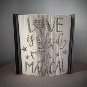 love is truly magical book folding pattern preview - Cut & Fold