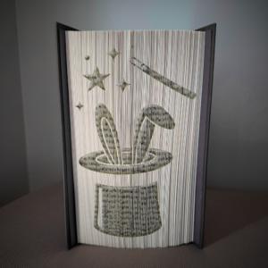 magician hat bunny book folding pattern preview - Cut & Fold