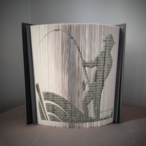 man fishing boat book folding pattern preview - Cut & Fold